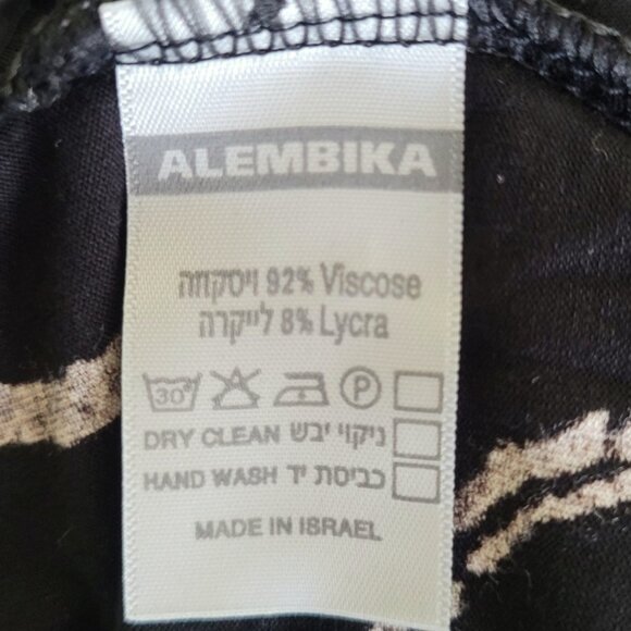Alembika Black & White Wide-Leg Punto Pants Size 2 - Picture 9 of 10